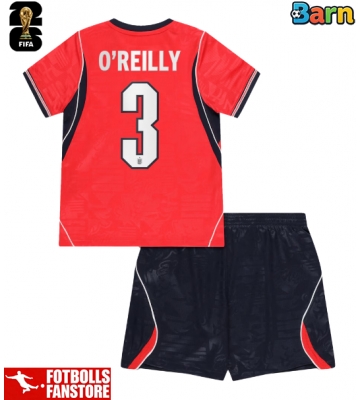 England Nico O'Reilly #3 Bortatröja Barn VM 2026 Kortärmad (+ Korta byxor)